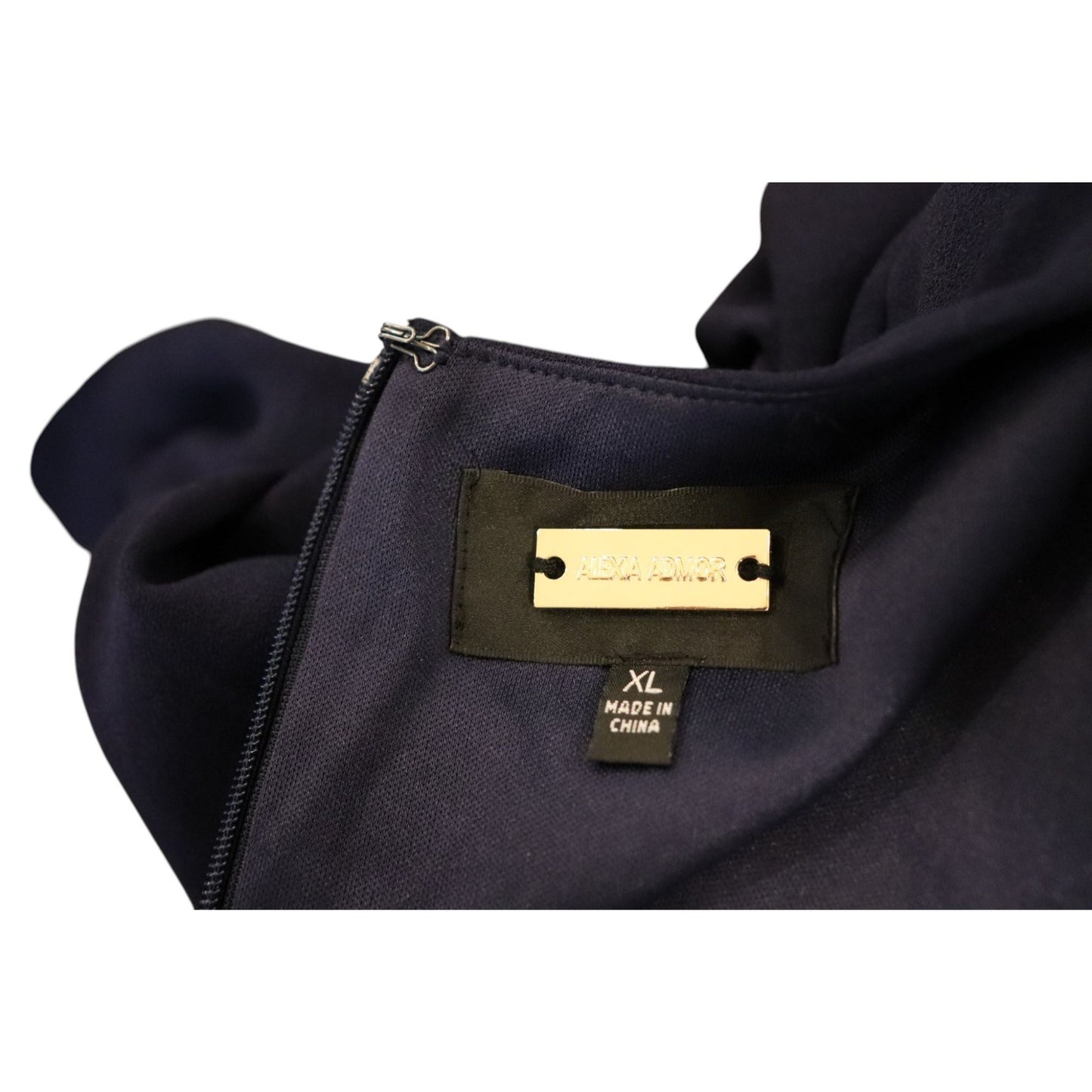 Alexa Admor Arleth V-neck sheath navy dress, XL