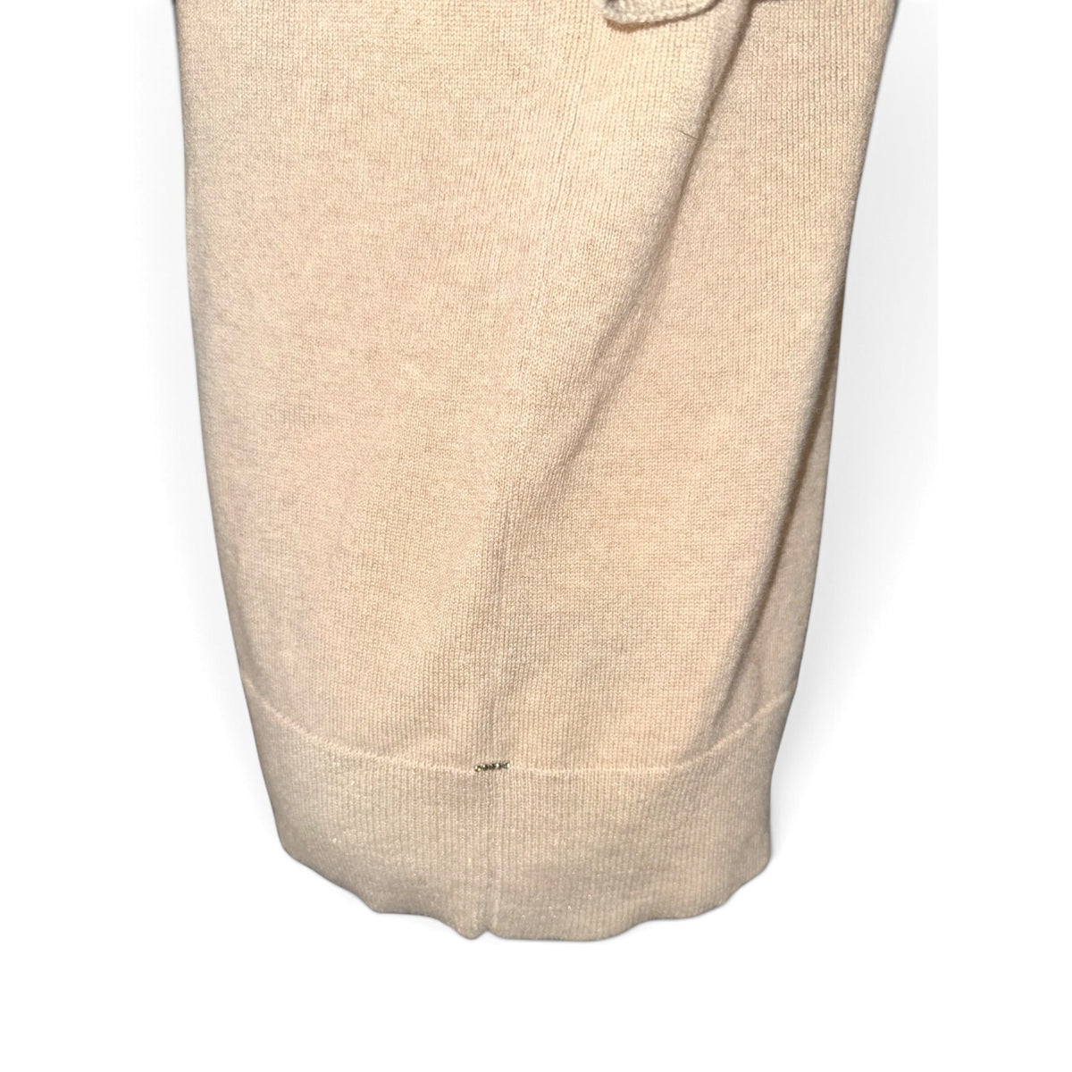 Lafayette 148 NY Nude Mock Neck Short Sleeve Sweater Womens Size M NWT