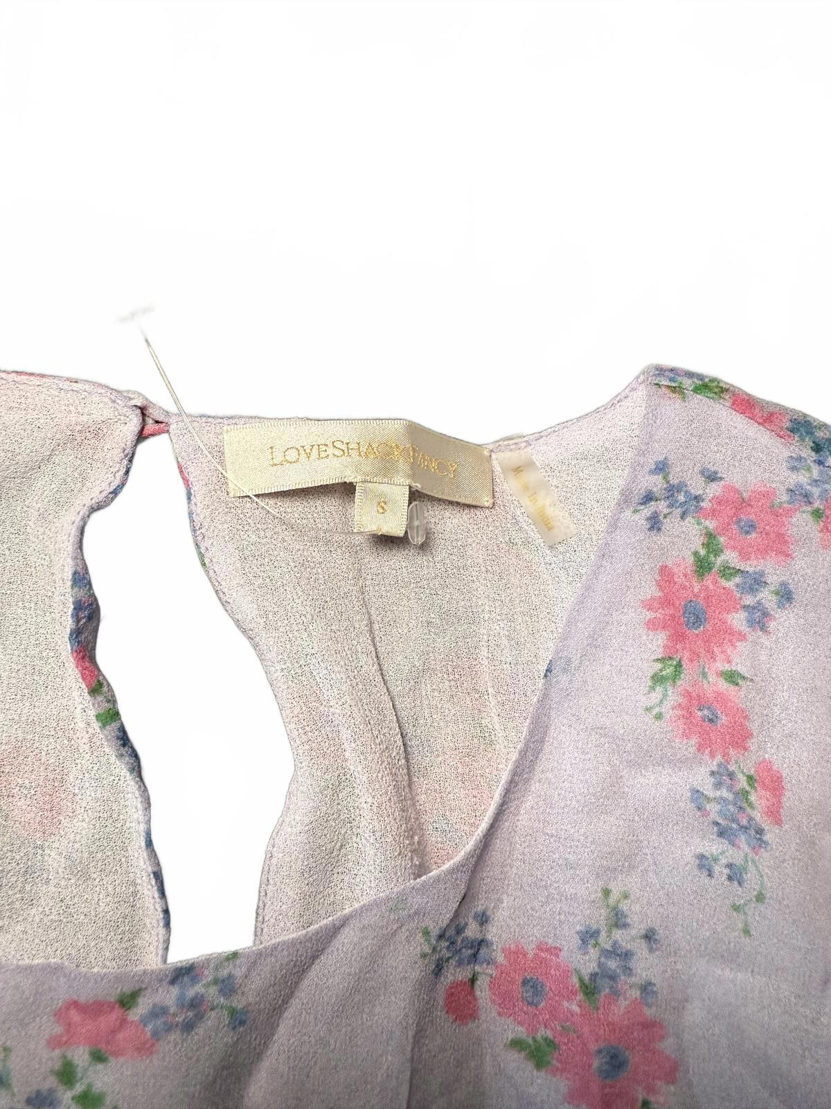 New LoveShackFancy Floral Long Sleeve Dress Size S