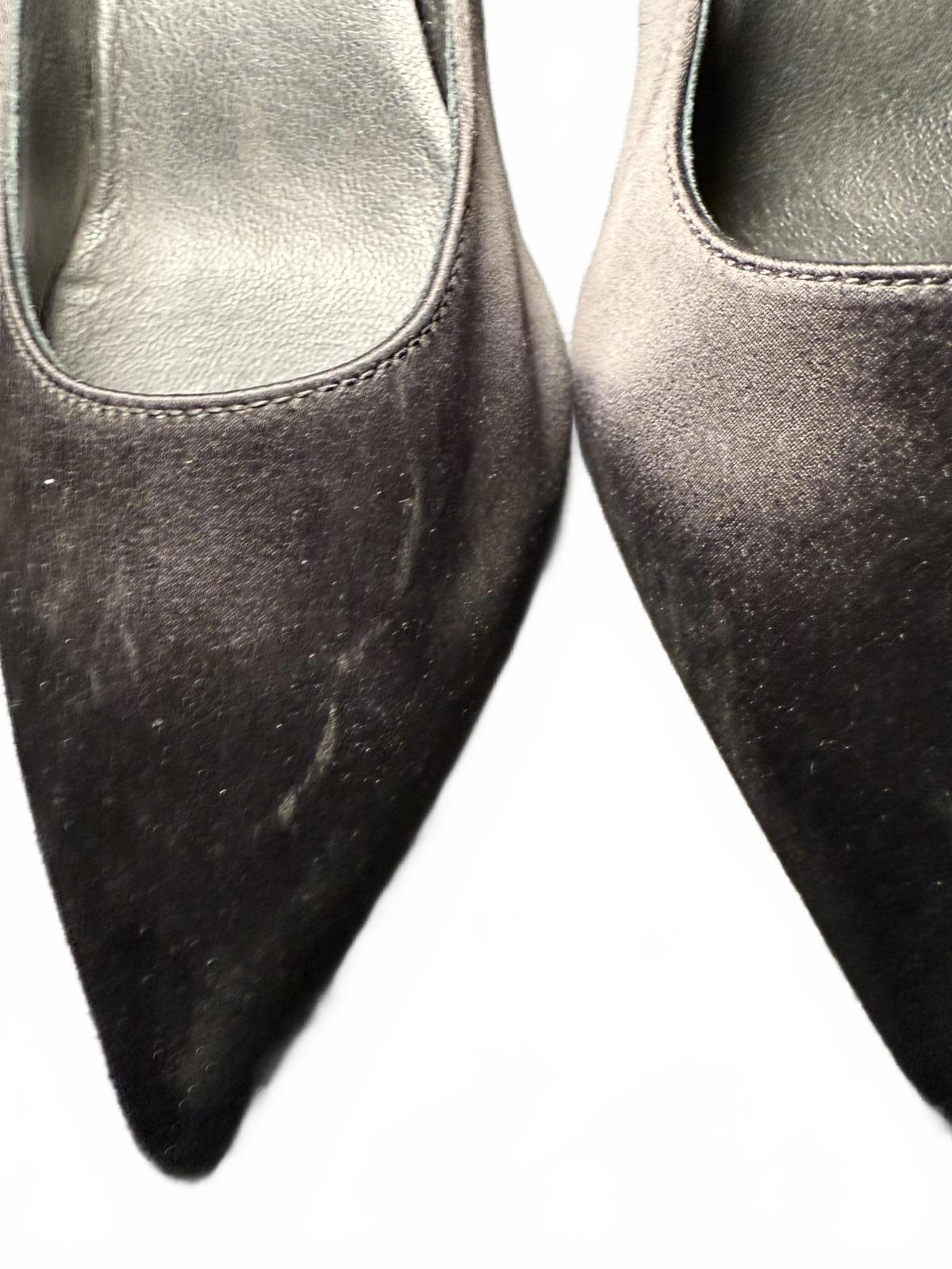 Aquatalia Women's Black Satin Pumps, size 8.5