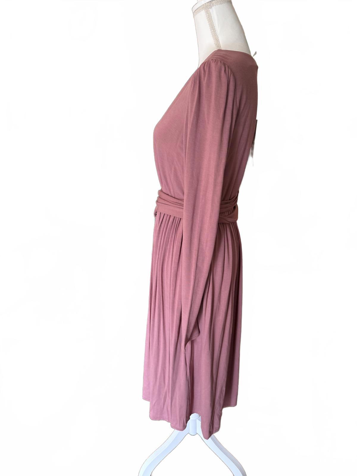 New Rebecca Taylor Long Sleeve Dress with Waist Tie, size Medium