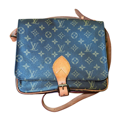 Vintage Louis Vuitton Monogram Cartouchiere MM Crossbody Bag – 1985