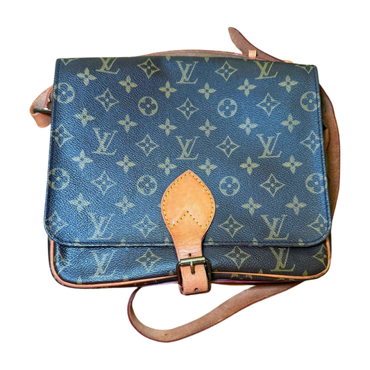 Vintage Louis Vuitton Monogram Cartouchiere MM Crossbody Bag – 1985
