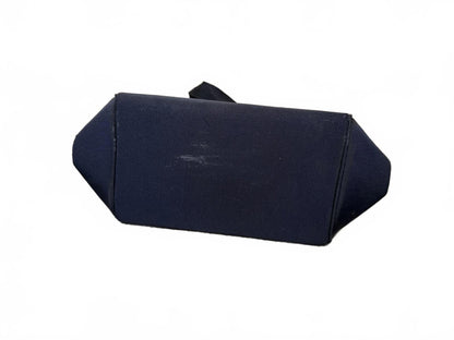 Vintage Black Women's Handbag with Gold-tone Kisslock Hardware