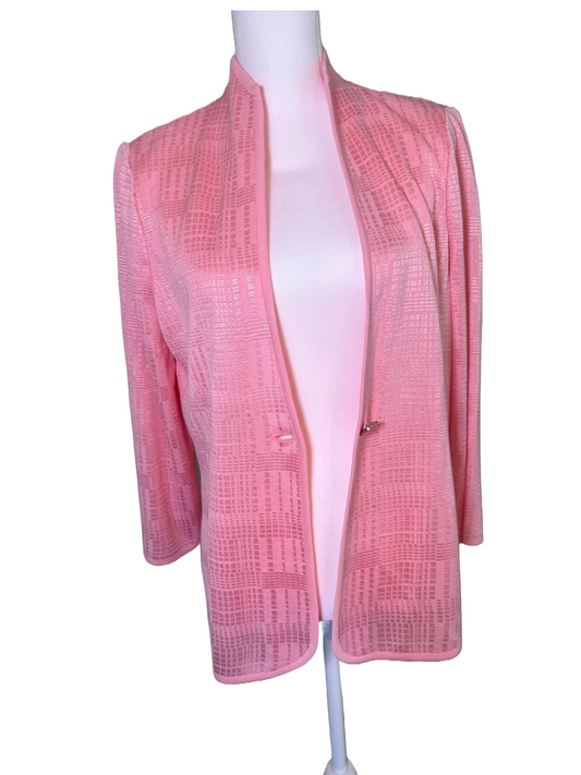 New Misook Textured Knit Cardigan, Size Medium