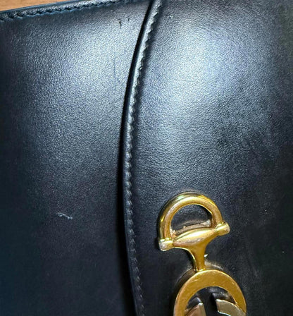 Gucci Zumi Black Leather Shoulder Bag with Gold Chain Strap