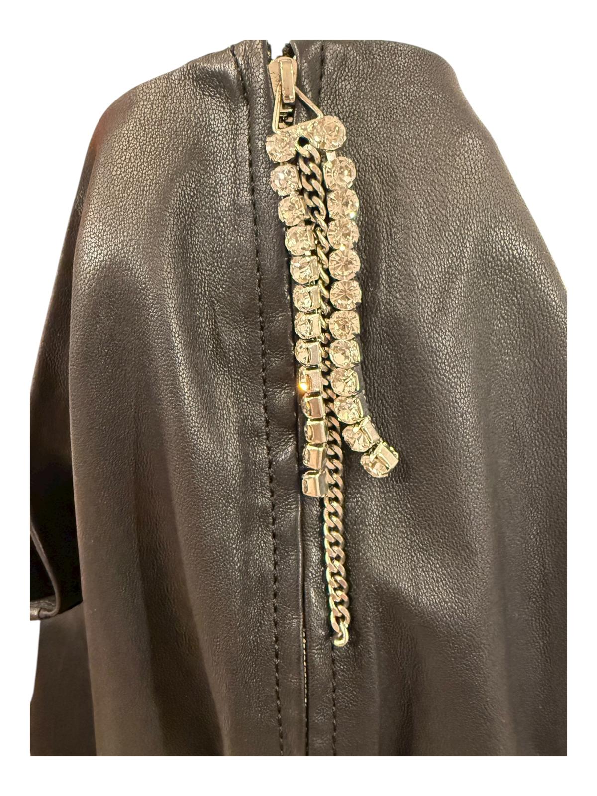 GRLFRND 100% Leather Skinny Pants, Medium