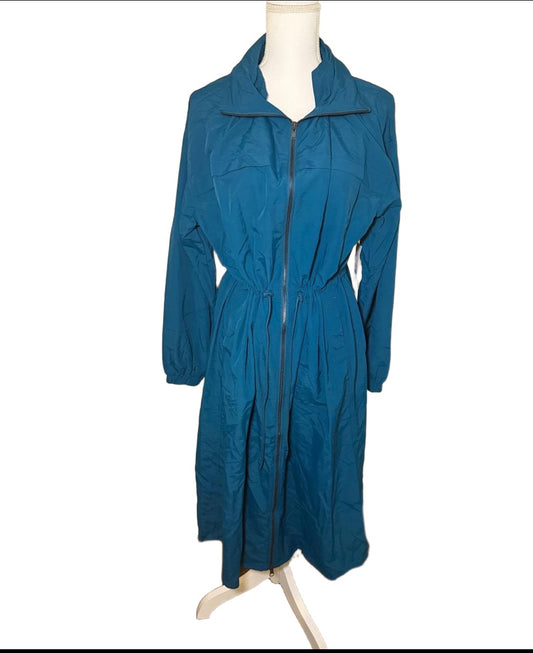 Spiritual Gangster Natasha Jacket, Women’s Medium, Teal Blue (Oversized Fit)