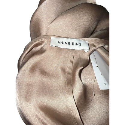 Anine Bing Alison Scoop Neck Dress in Champagne, Small (oversized) NWT