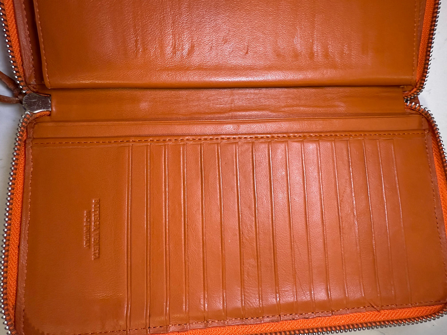 Bottega Veneta Intrecciato Leather Zip Clutch