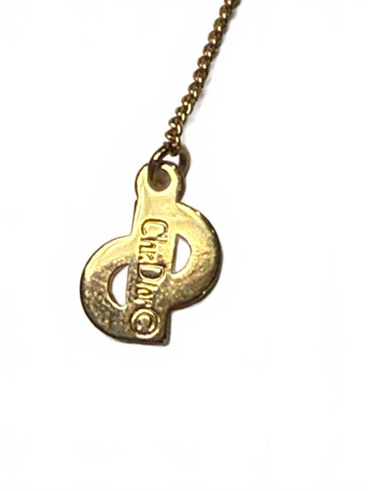 Christian Dior Gold Heart Pendant Necklace