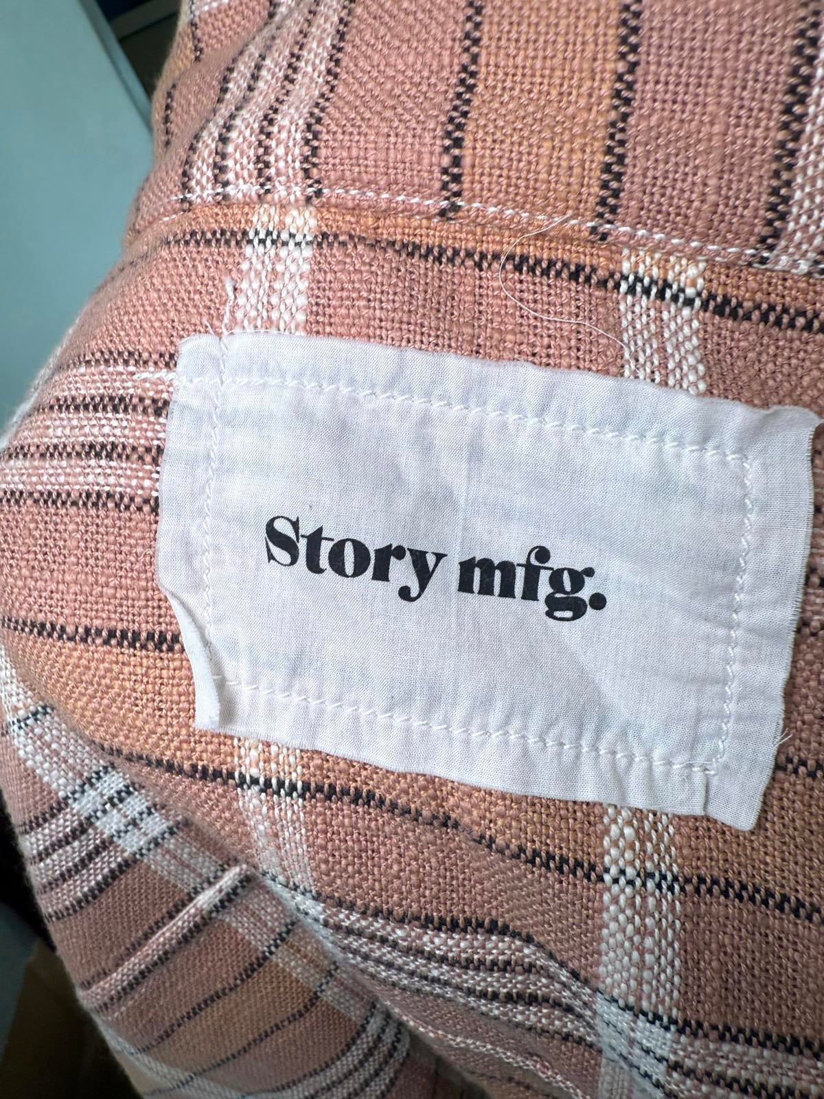 Story mfg. Women's Plaid Jacket with Organic Cotton, Large