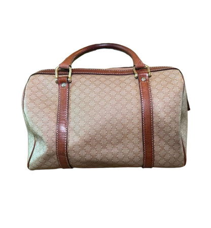 Celine Womens Brown Tan 2007 Boston Bag Triomphe Canvas Vintage Monogram