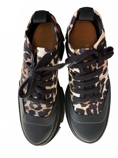 New Ganni Leopard Print Women's Sneakers, EU 40