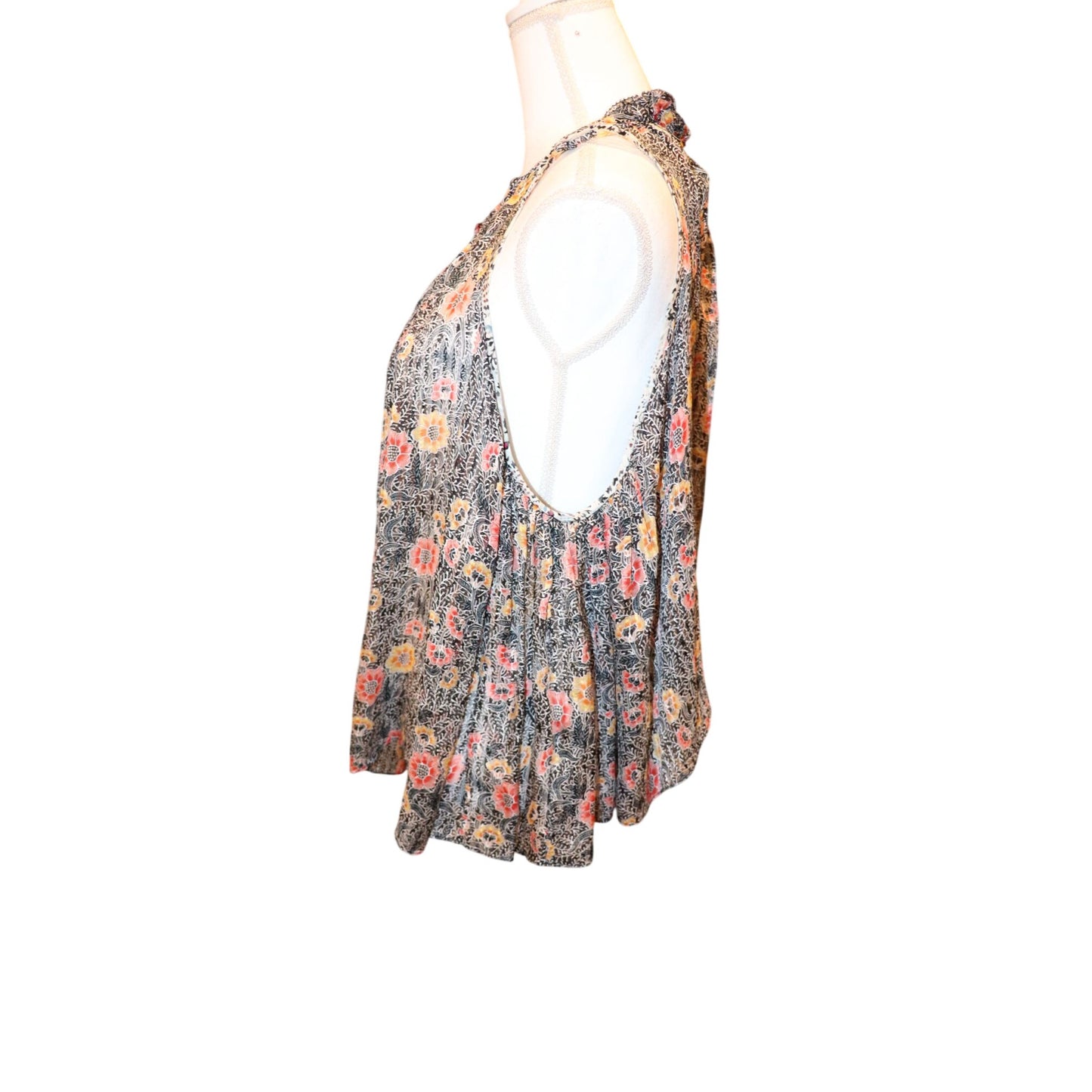 Isabel Marant "Alika" Printed Silk Trapeze Top, Size 40 (L)