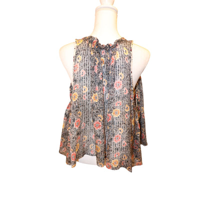 Isabel Marant "Alika" Printed Silk Trapeze Top, Size 40 (L)