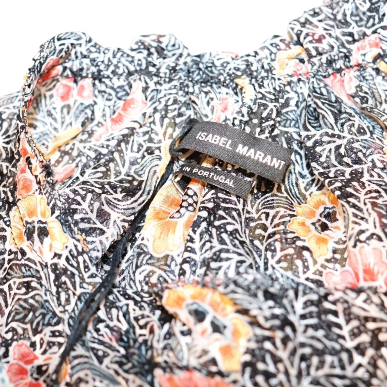 Isabel Marant "Alika" Printed Silk Trapeze Top, Size 40 (L)