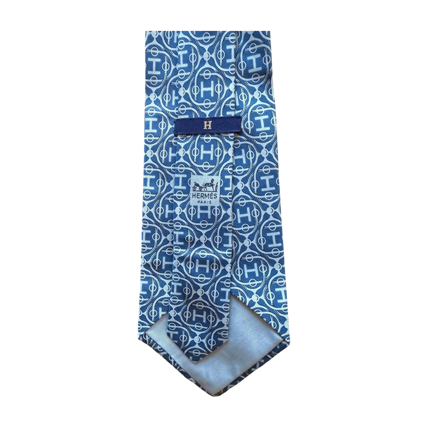 Givenchy Tie Mens Blue Geometric Patterned 100% Silk Luxury Italian