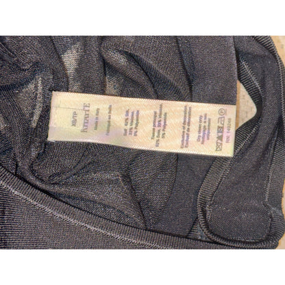 Khaite Enzo Black Silk-Blend Long-Sleeve Thong Bodysuit XS New With Tags