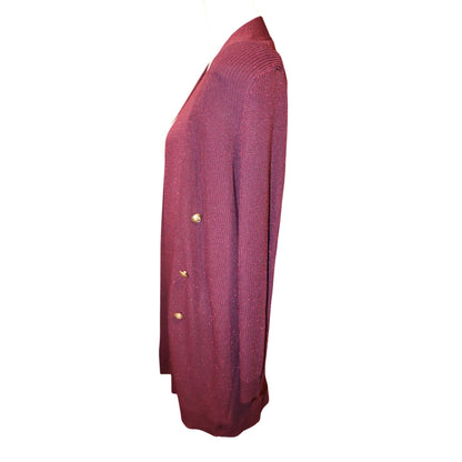 L'Agence Noe Double-Breasted Cardigan -Burgundy, Large NWT