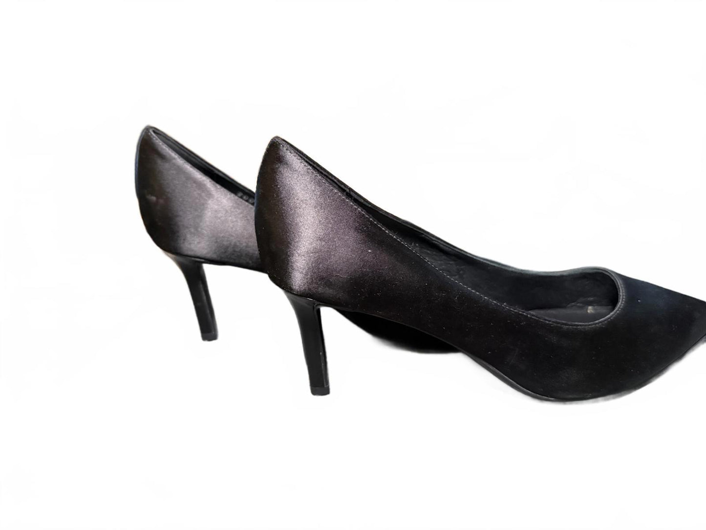 Aquatalia Women's Black Satin Pumps, size 8.5
