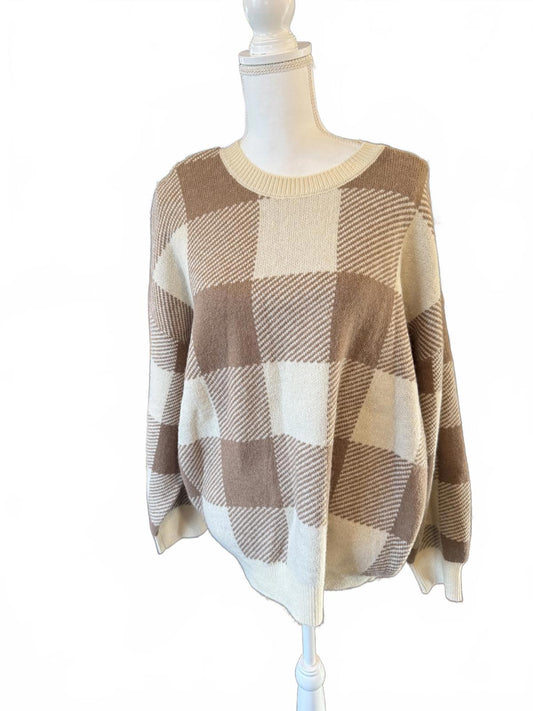Z Supply, Check You Later Sweater, Size Large NWT