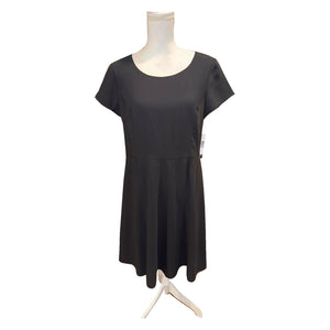 Pendleton Black Short Sleeve Fit & Flare Dress, Petite 12