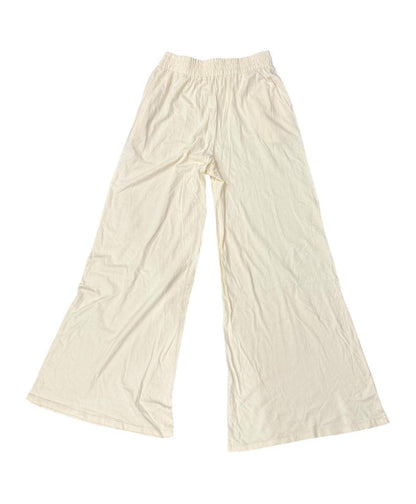 New Calme Wide Leg Relaxed Pants Size S White