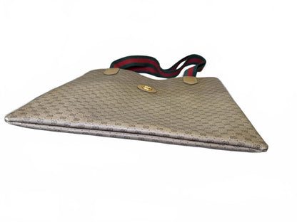 Gucci Vintage Monogram Tote Bag with Signature Web Strap