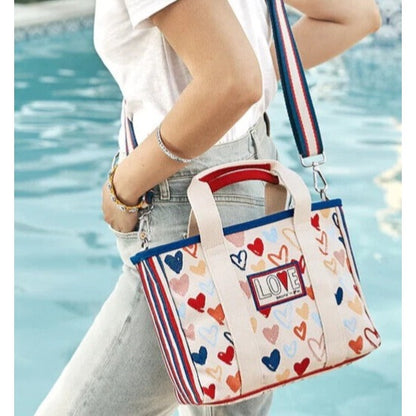 BRIGHTON “Red, White, and You” Mini Tote Canvas NEW