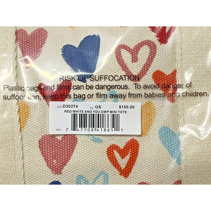 BRIGHTON “Red, White, and You” Mini Tote Canvas NEW