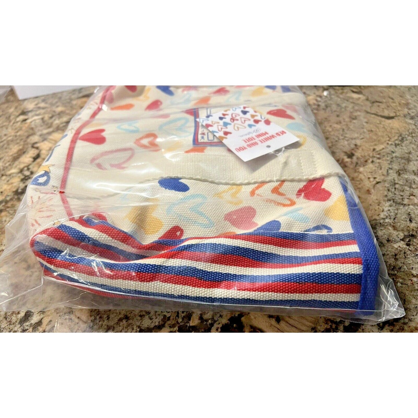 BRIGHTON “Red, White, and You” Mini Tote Canvas NEW