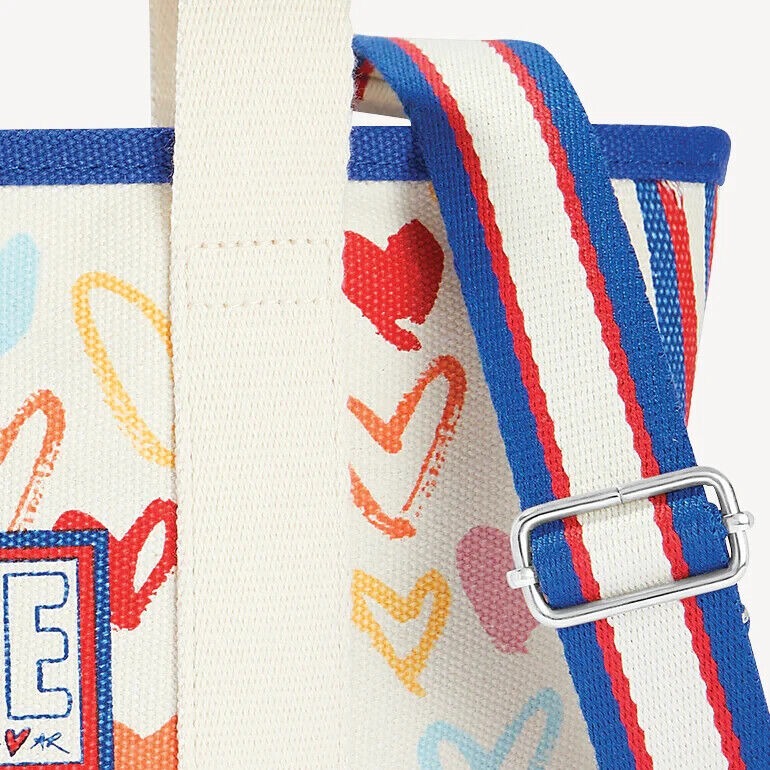 BRIGHTON “Red, White, and You” Mini Tote Canvas NEW