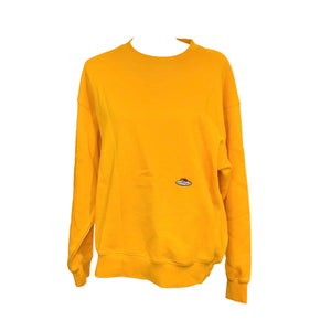 Homme girl Fruit Of The Loom Yellow Oversized Sweatshirt L 100% Cotton