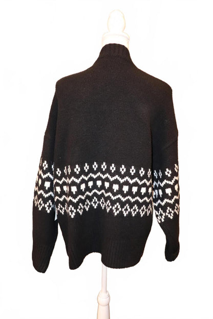 Karen Kane Black and White Patterned Women's Cardigan, Large NWT