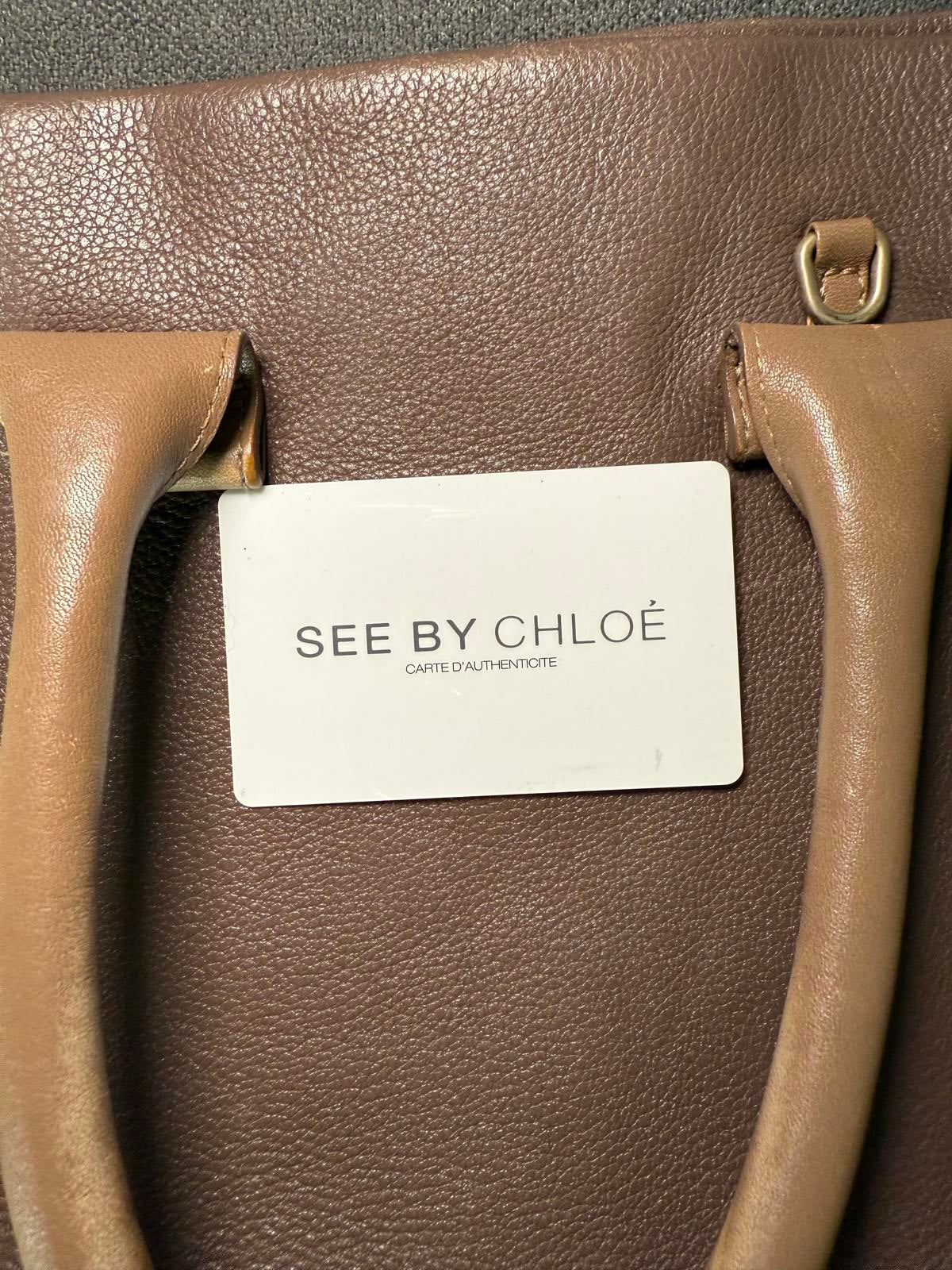 See By Chloé Brown Leather Tote Bag