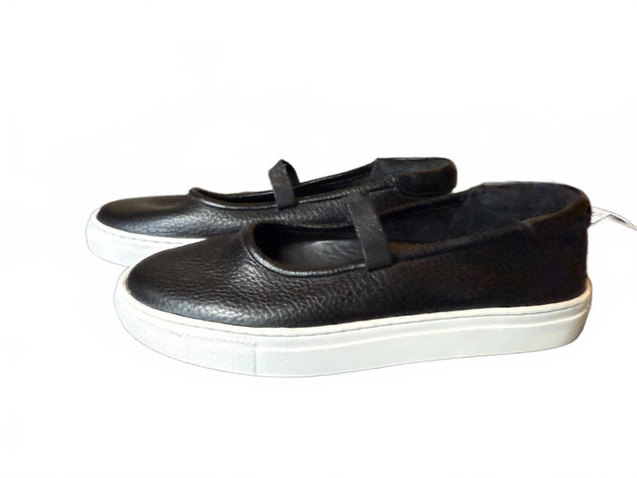 Seychelles Black Leather Casual Mary Jane Sneakers, size 6.5