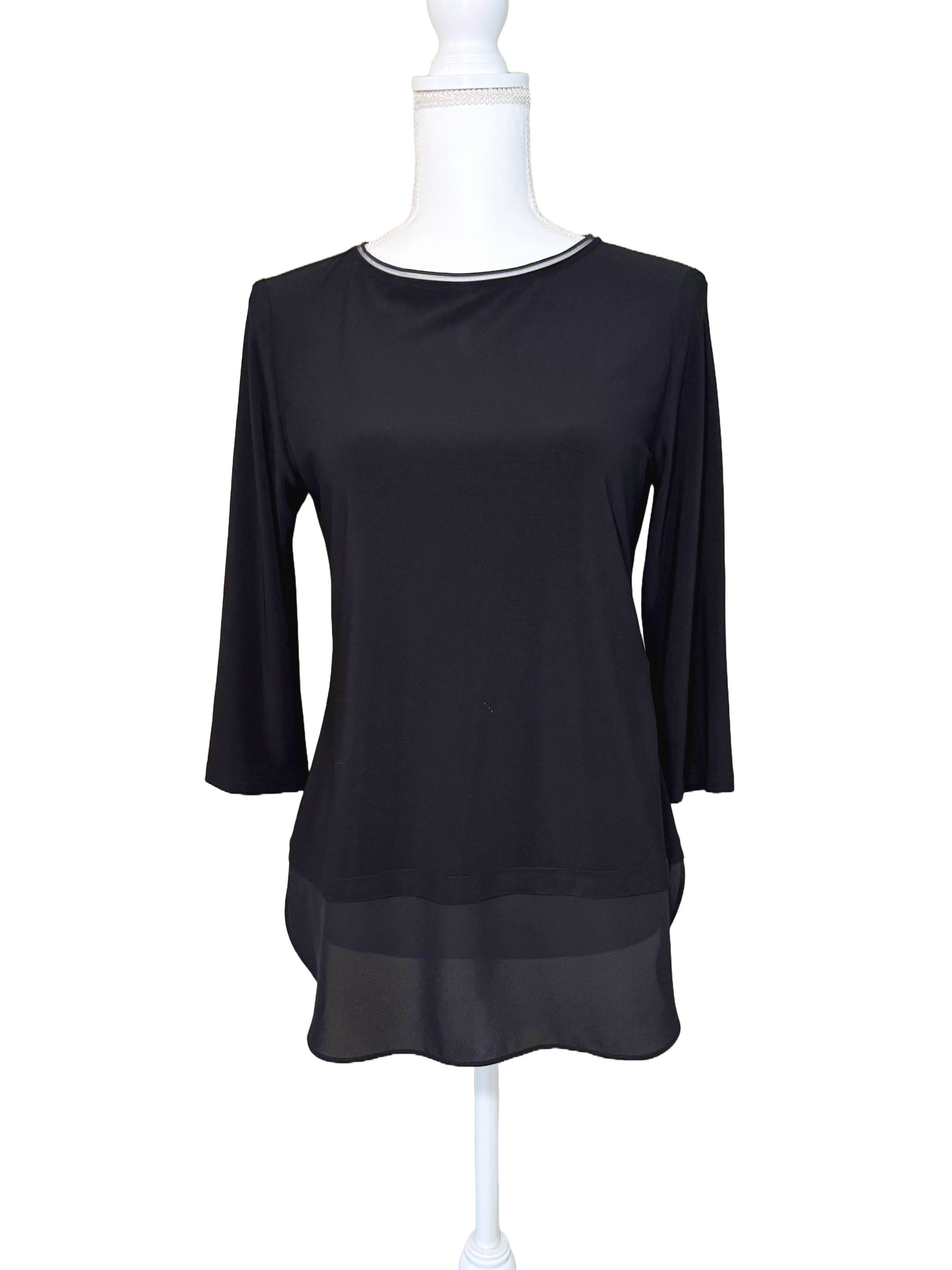 New Joseph Ribkoff Black Blouse, Size 6