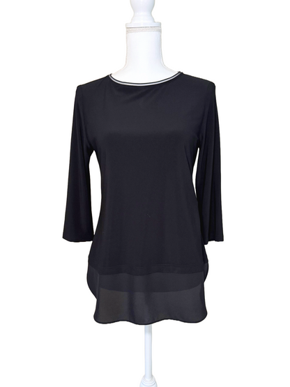 New Joseph Ribkoff Black Blouse, Size 6