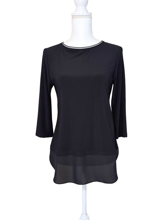 New Joseph Ribkoff Black Blouse, Size 6