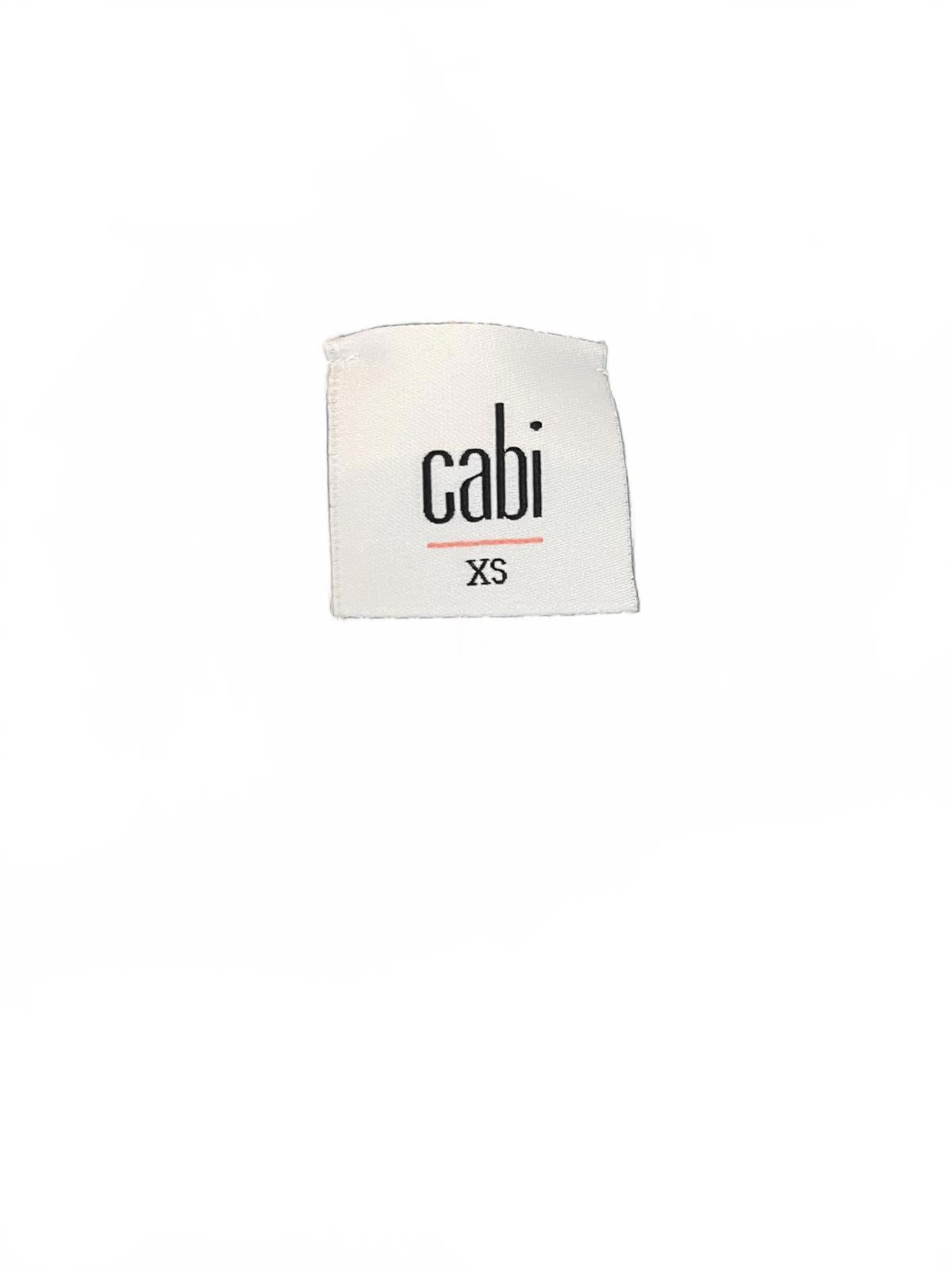 CAbi Women's Black and White Striped Zip-Up Sweater