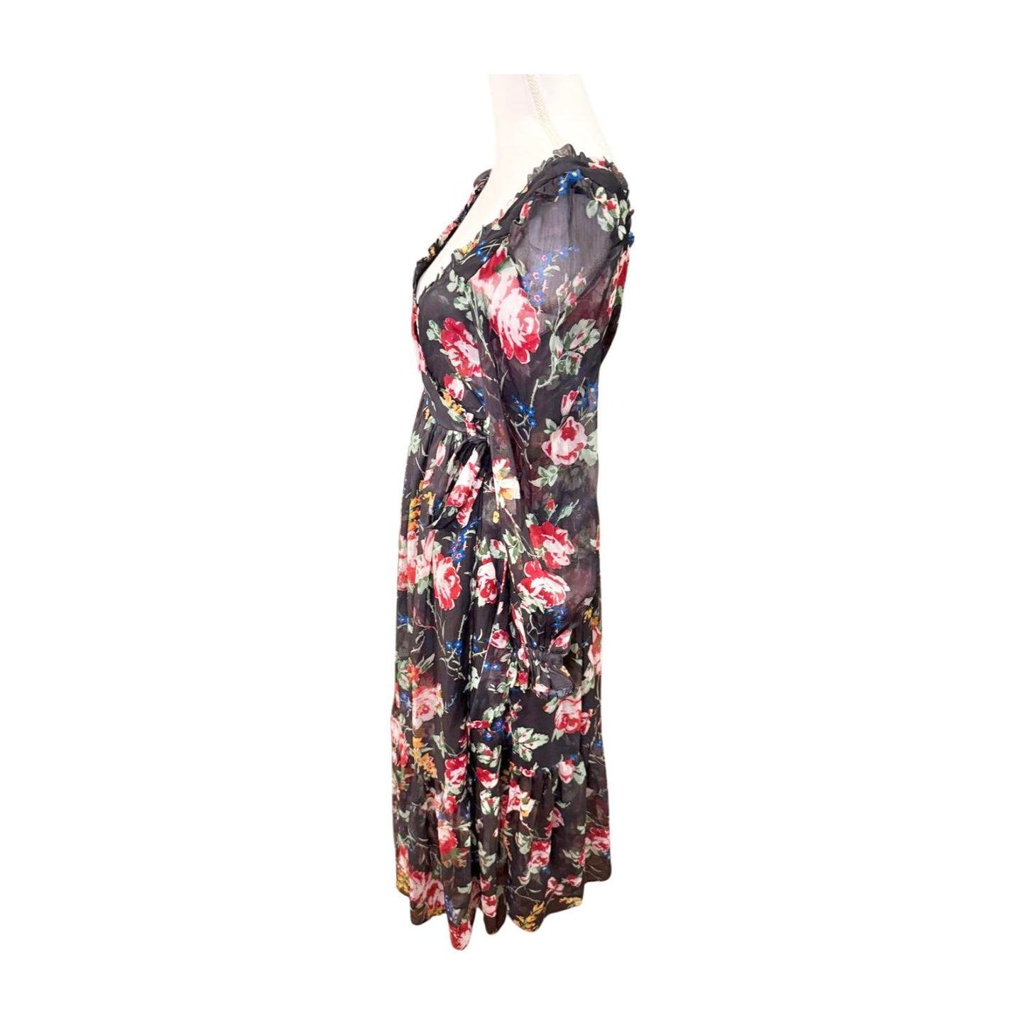 New byTiMO Romantic Floral Midi Dress, Small