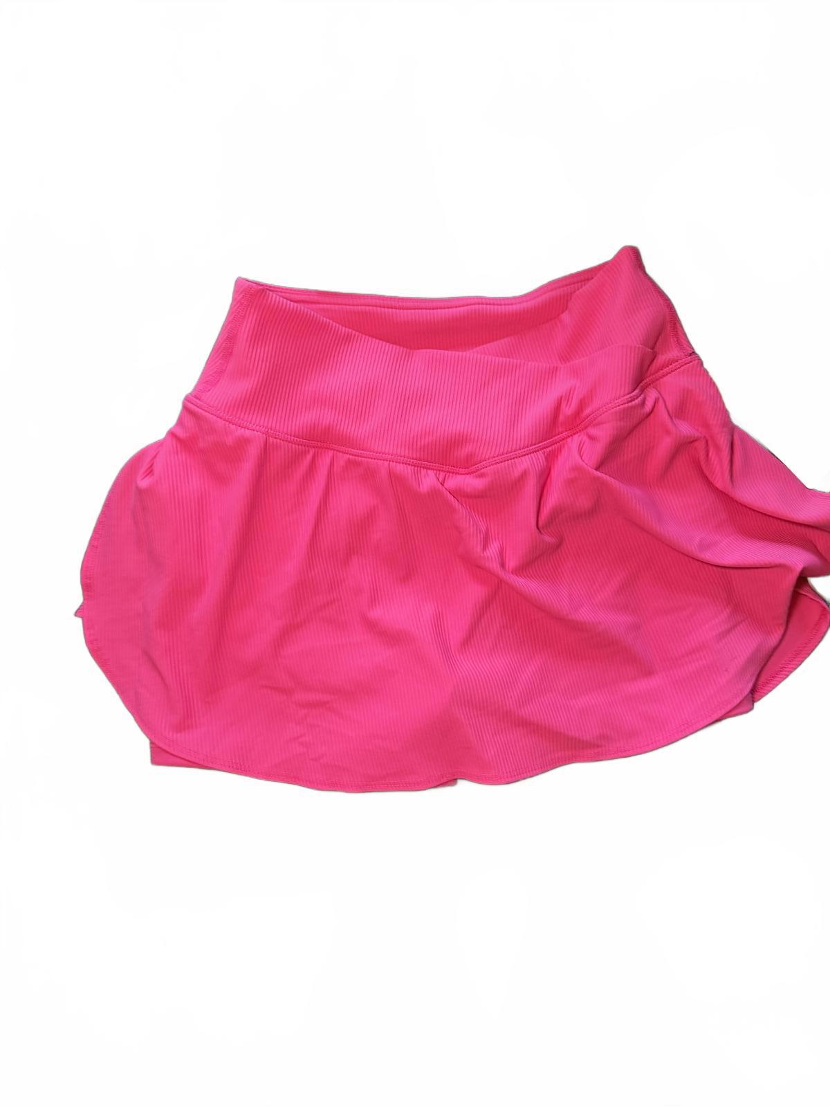 New Yogalicious Women's Pink Athletic Skirt with Built-in Shorts