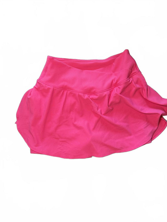 New Yogalicious Women's Pink Athletic Skirt with Built-in Shorts