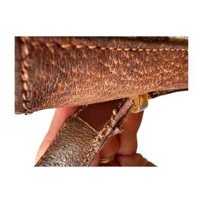 Rare Vintage 1970's Gucci Horsebit Canvas and Leather Shoulder bag