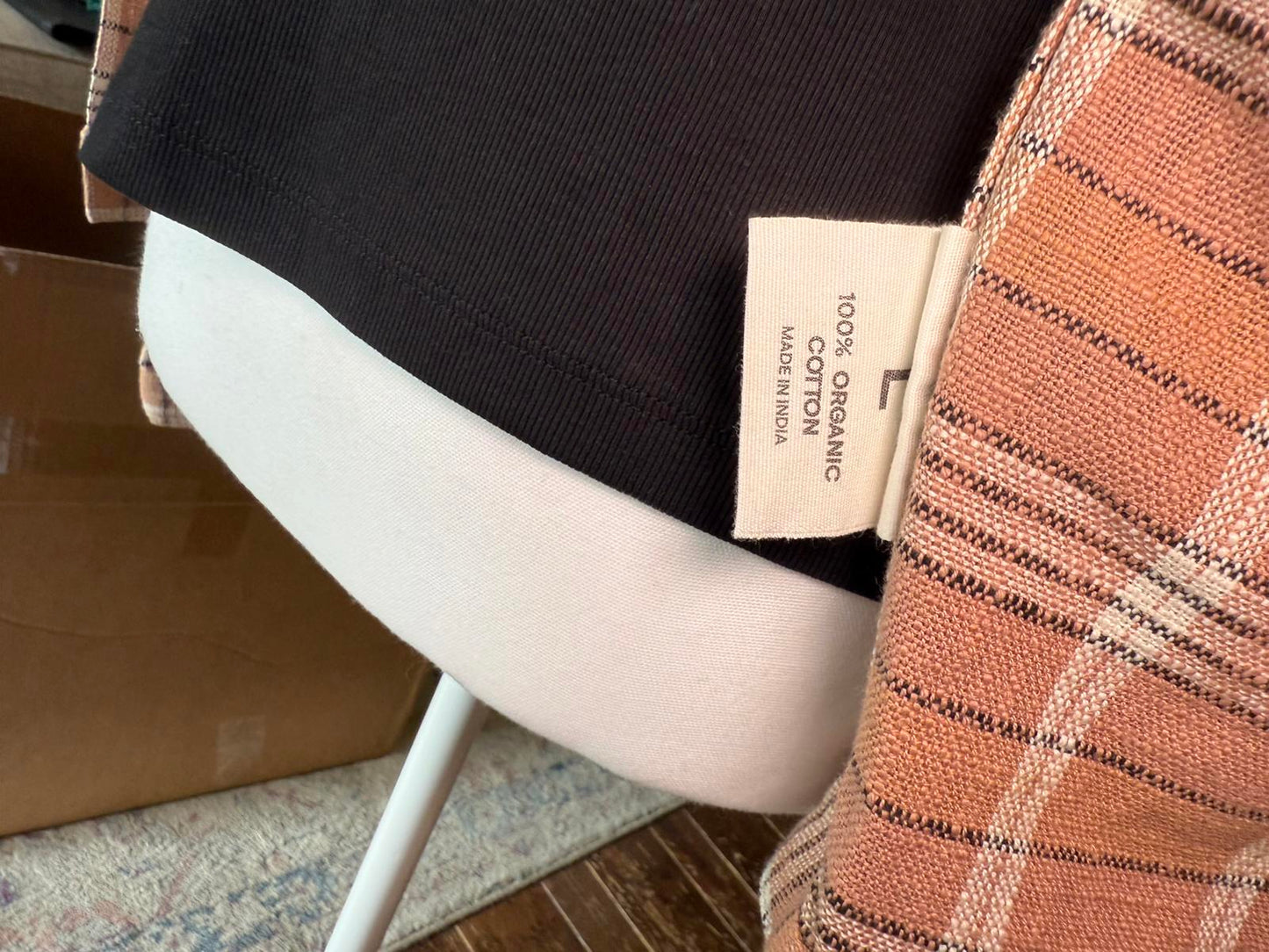 Story mfg. Women's Plaid Jacket with Organic Cotton, Large