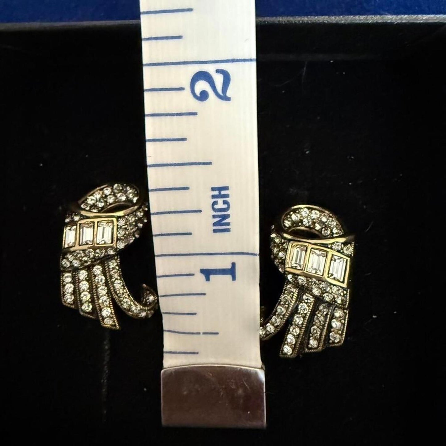 Heidi Daus Vintage clip on earrings with crystals