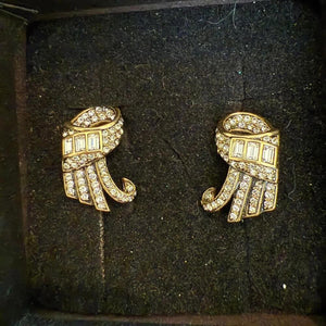 Heidi Daus Vintage clip on earrings with crystals