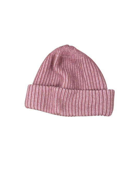 New ATM Anthony Thomas Melillo 100% Cashmere Ribbed Beanie in Vintage Rose Eggplant
