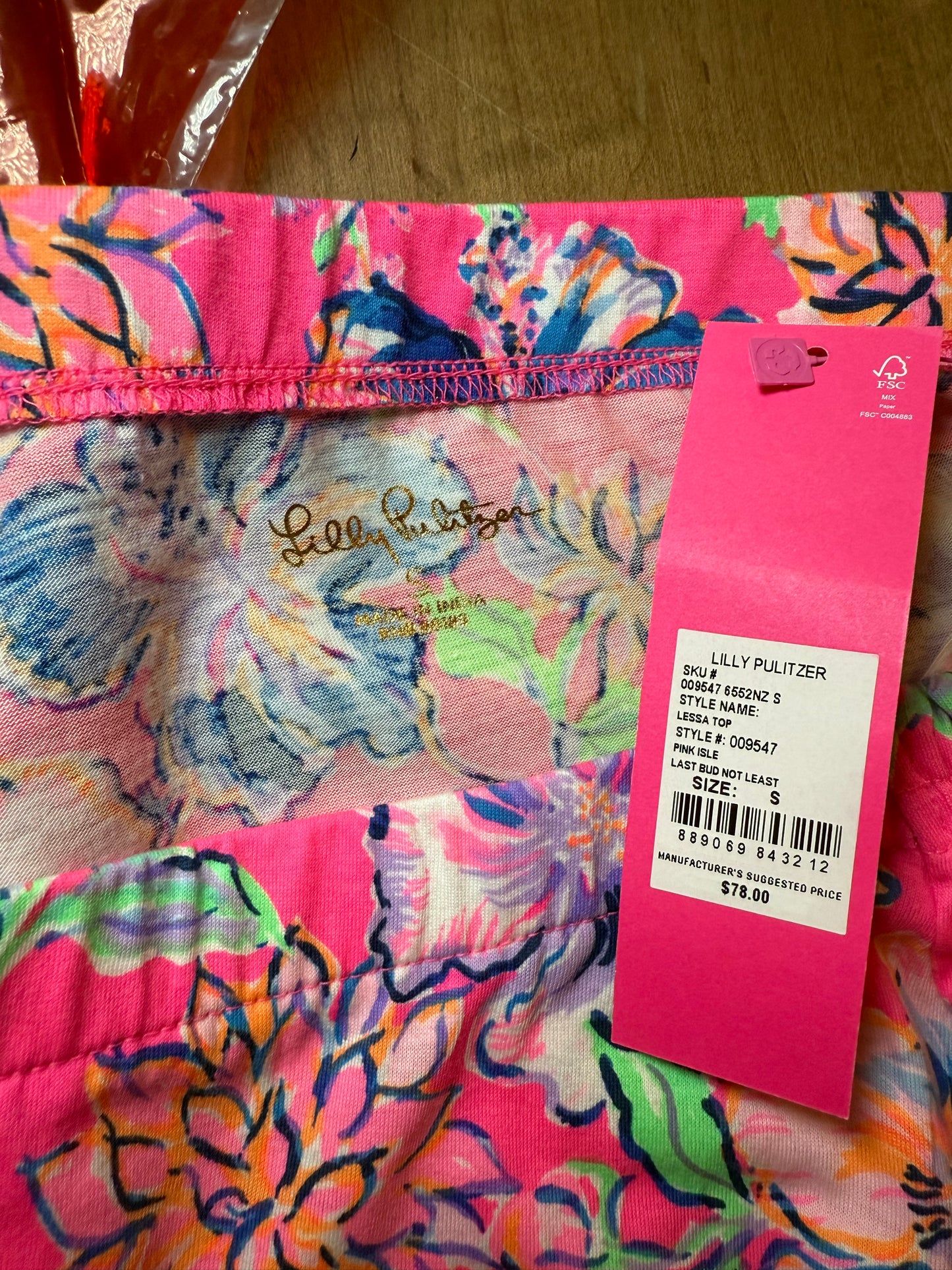 New Lilly Pulitzer Lessa Top- Size Small